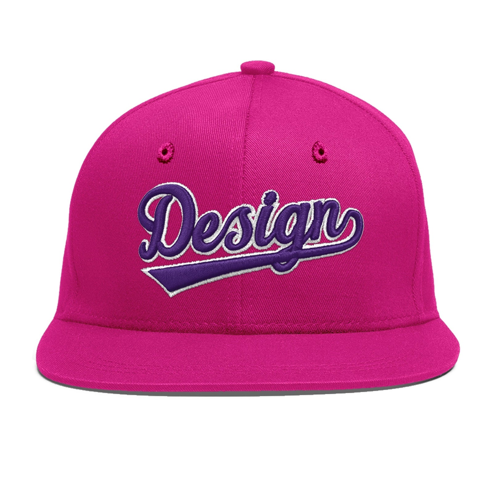 Custom Rose Red 3D Puff Embroidery Flat Embroidery Casual Sport Baseball Cap