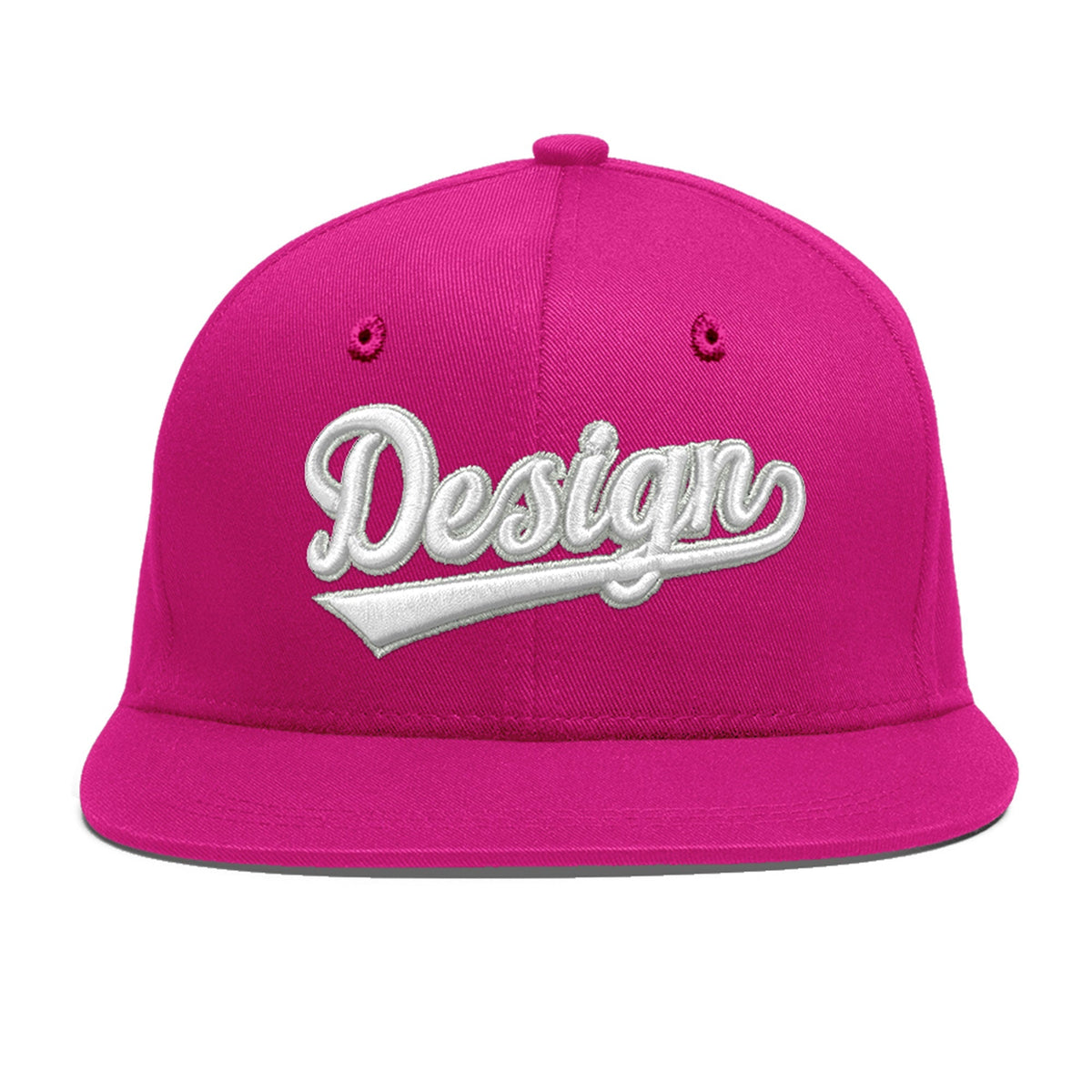 Custom Rose Red 3D Puff Embroidery Flat Embroidery Casual Sport Baseball Cap