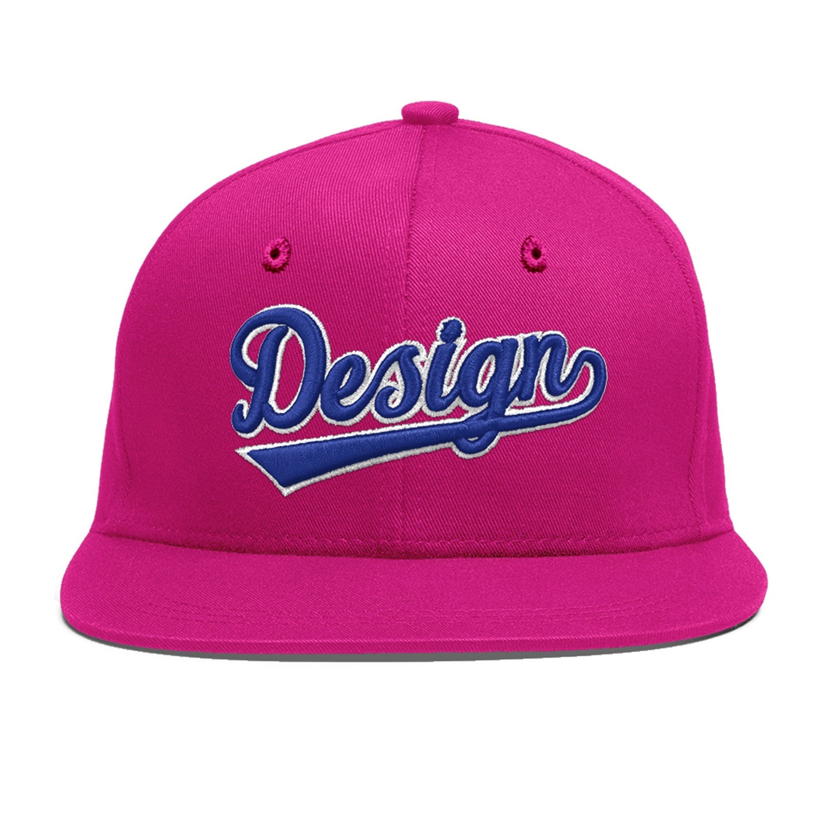Custom Rose Red 3D Puff Embroidery Flat Embroidery Casual Sport Baseball Cap