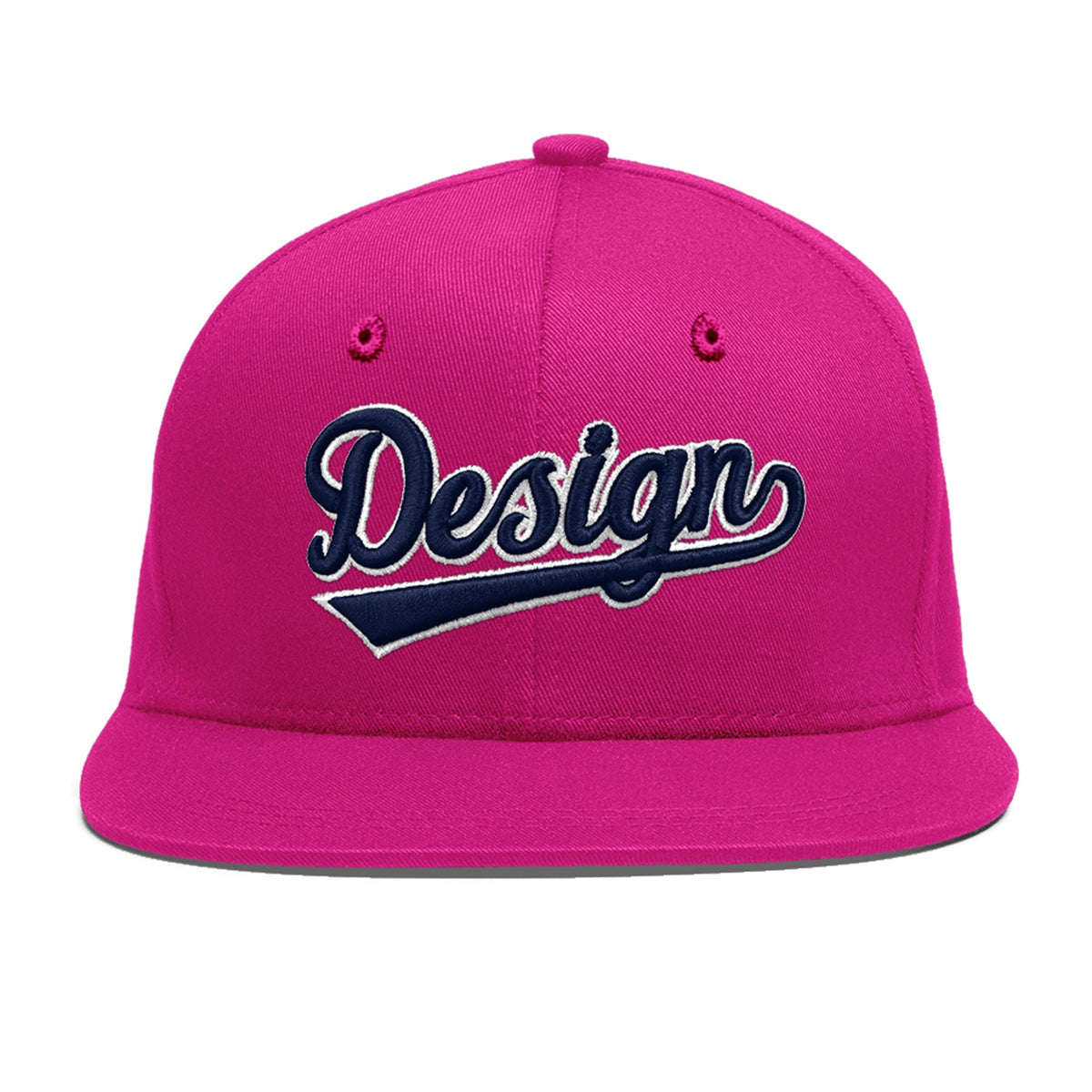 Custom Rose Red 3D Puff Embroidery Flat Embroidery Casual Sport Baseball Cap