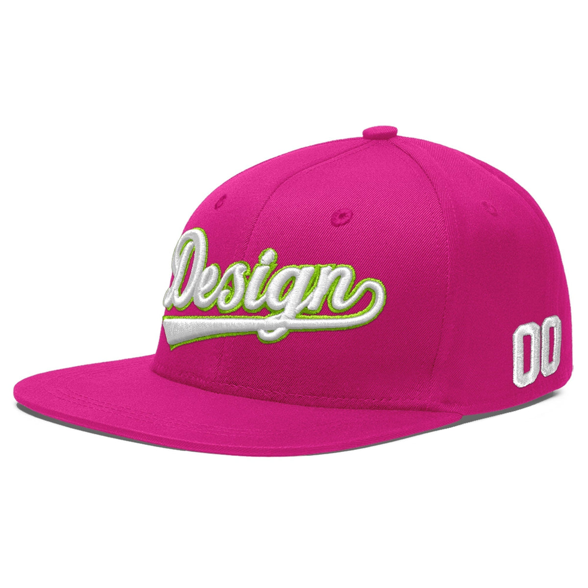 Custom Rose Red 3D Puff Embroidery Flat Embroidery Casual Sport Baseball Cap