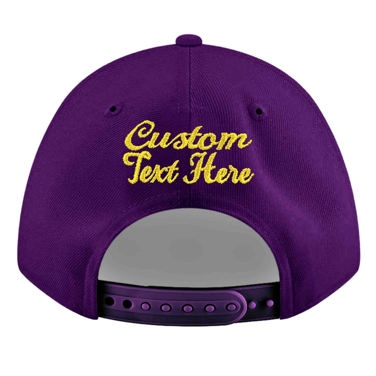 Custom Purple 3D Puff Embroidery Flat Embroidery Casual Sport Baseball Cap