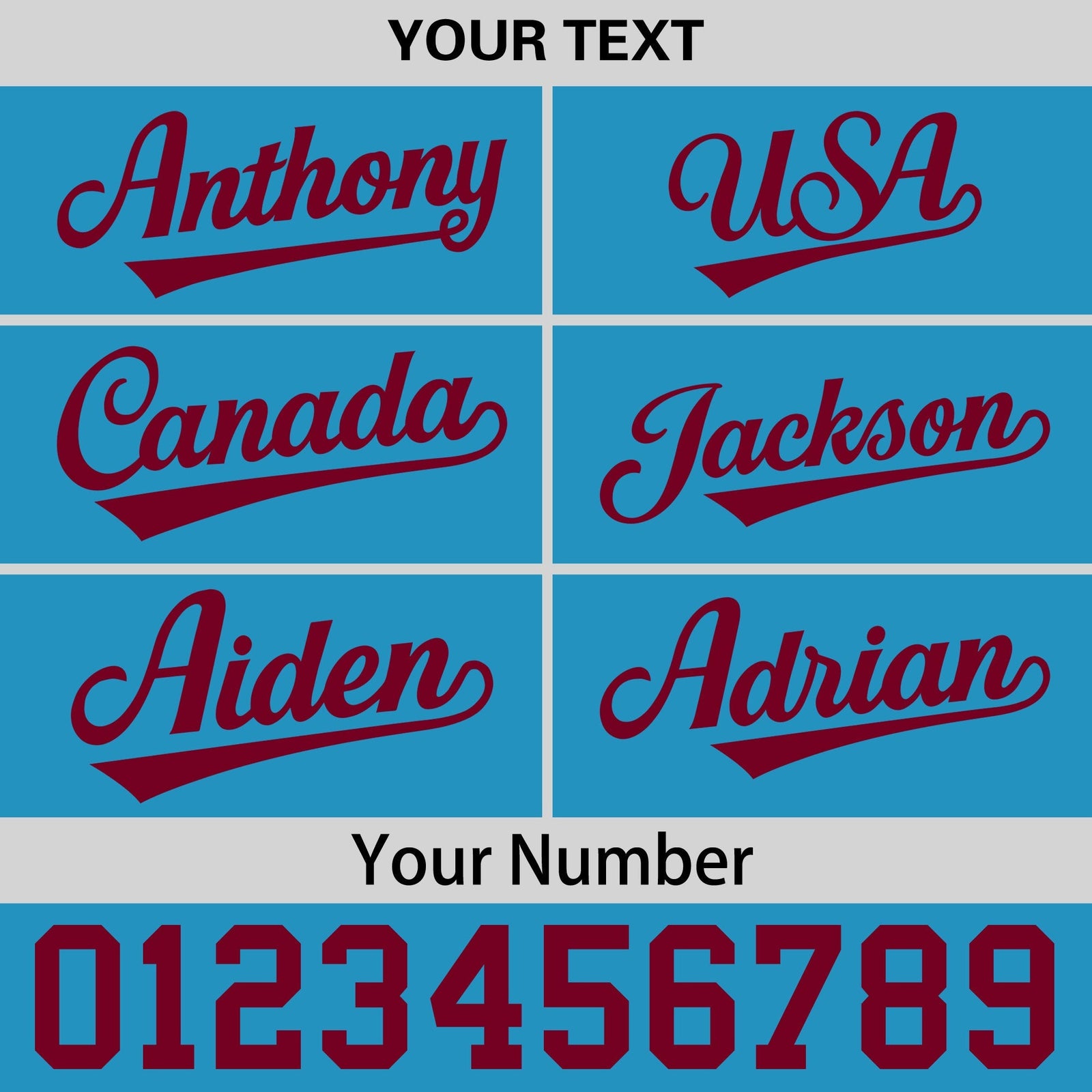 Custom Light Blue 3D Puff Embroidery Flat Embroidery Casual Sport Baseball Cap