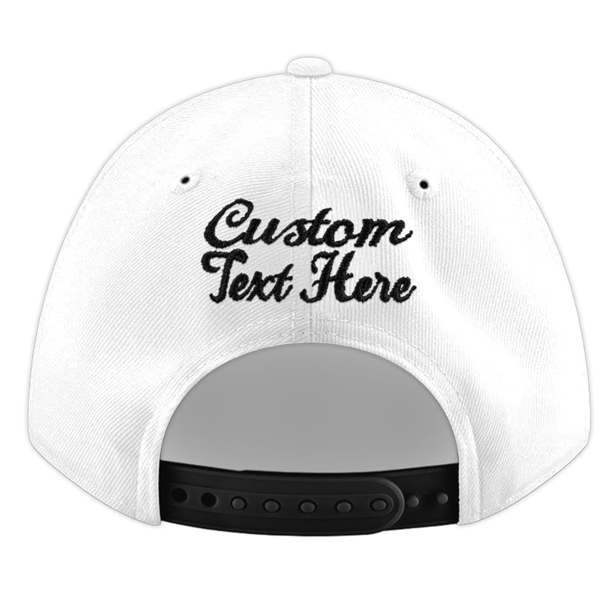 Custom White 3D Puff Embroidery Flat Embroidery Casual Sport Baseball Cap