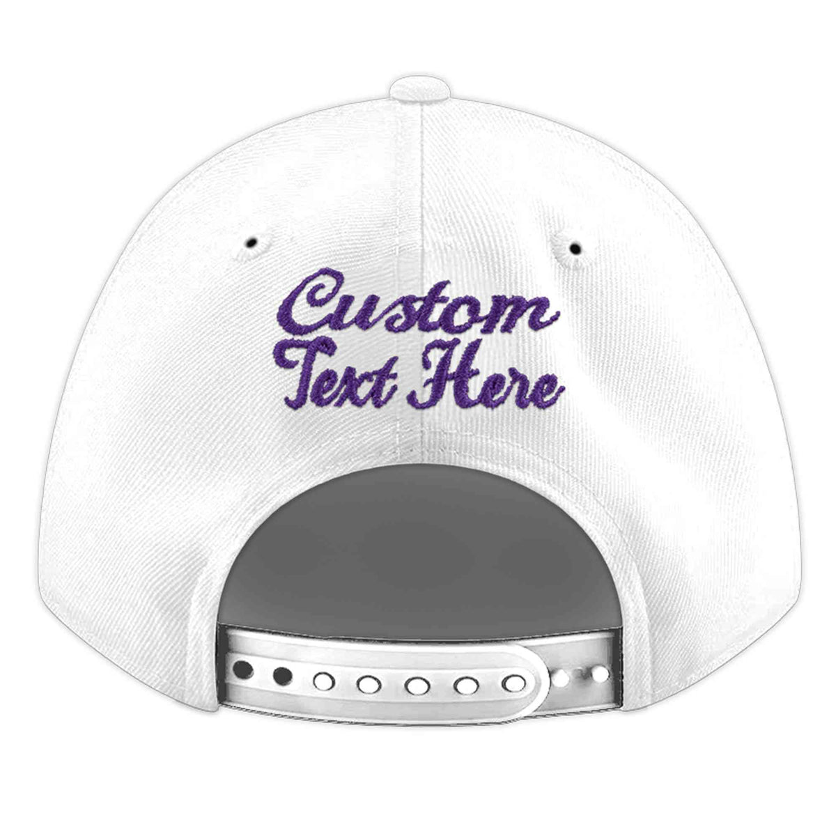 Custom White 3D Puff Embroidery Flat Embroidery Casual Sport Baseball Cap