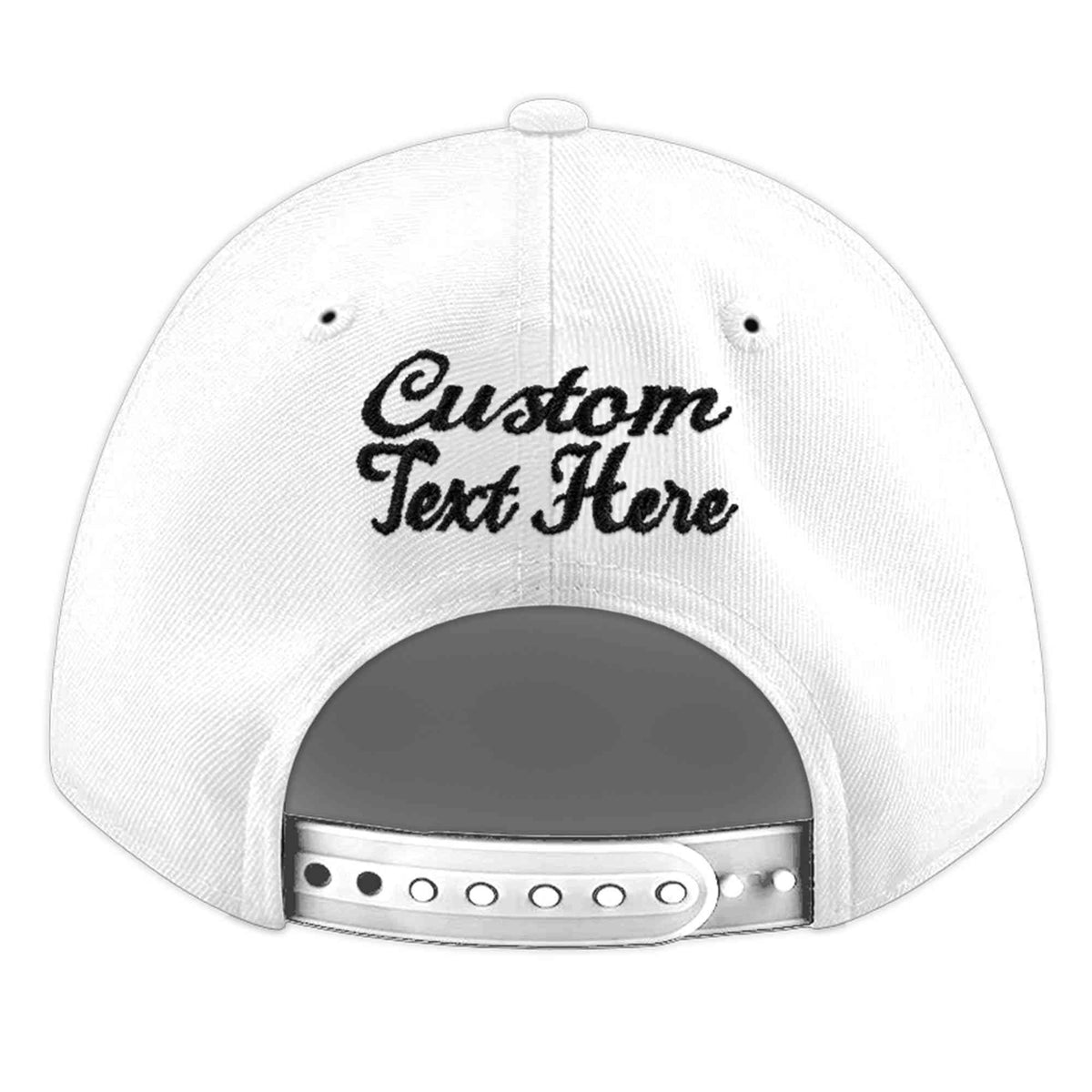 Custom White 3D Puff Embroidery Flat Embroidery Casual Sport Baseball Cap