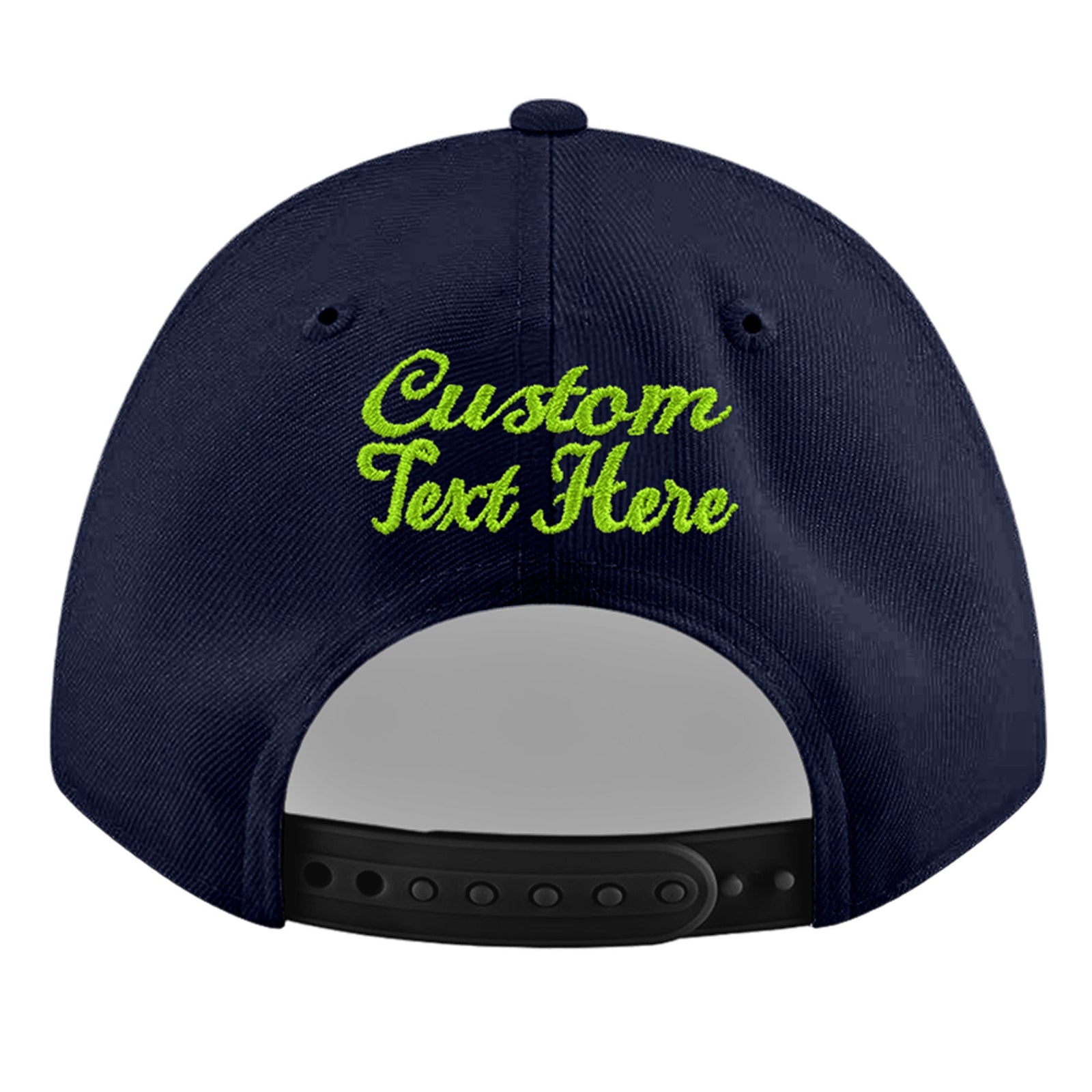 Custom Navy 3D Puff Embroidery Flat Embroidery Casual Sport Baseball Cap