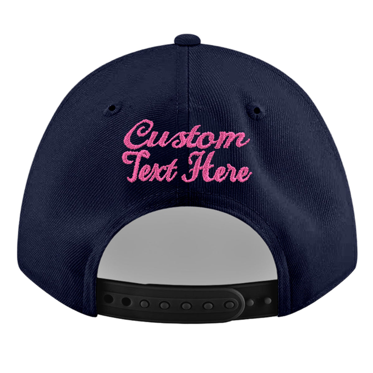 Custom Navy 3D Puff Embroidery Flat Embroidery Casual Sport Baseball Cap