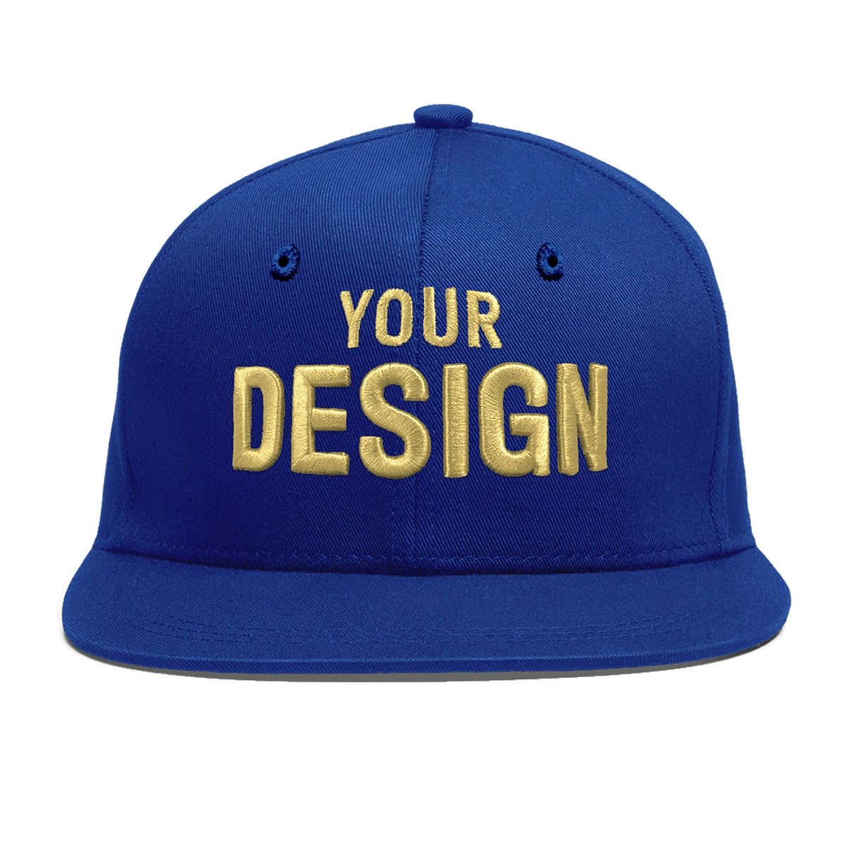 Custom Royal 3D Puff Embroidery Flat Embroidery Casual Sport Baseball Cap