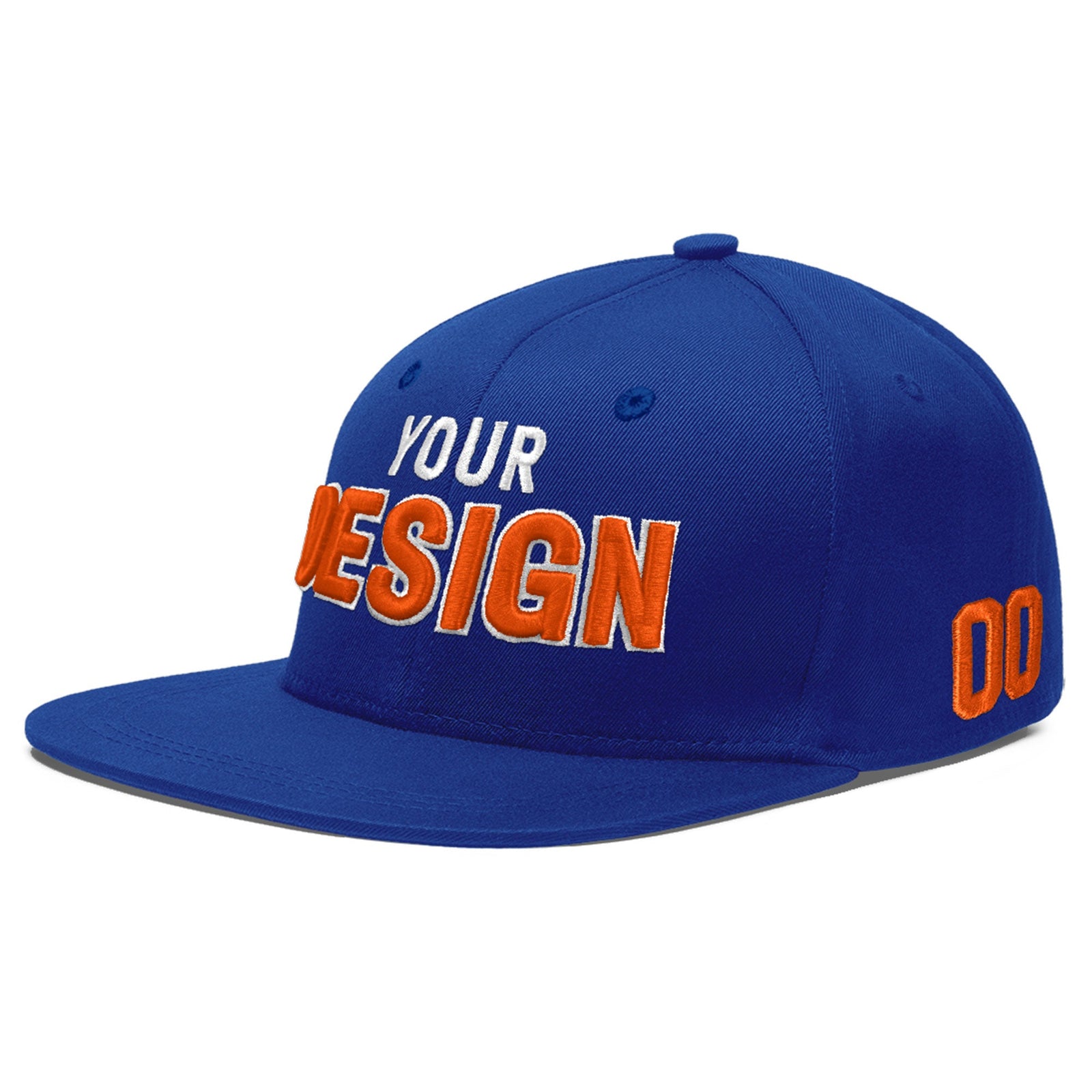 Custom Royal 3D Puff Embroidery Flat Embroidery Casual Sport Baseball Cap