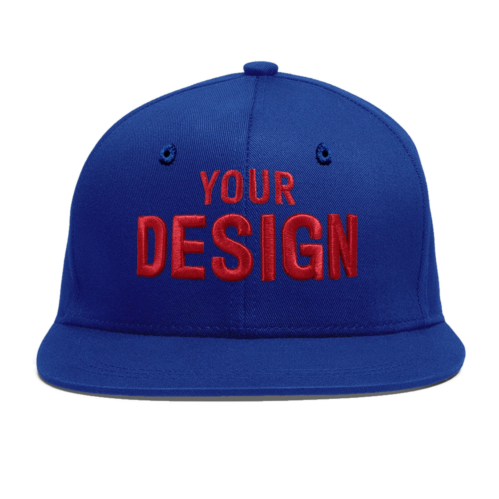 Custom Royal 3D Puff Embroidery Flat Embroidery Casual Sport Baseball Cap