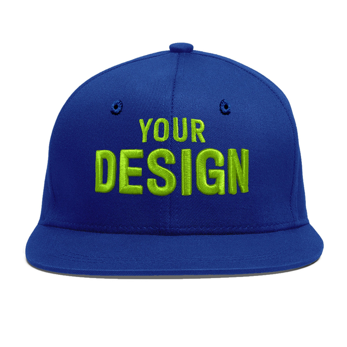 Custom Royal 3D Puff Embroidery Flat Embroidery Casual Sport Baseball Cap