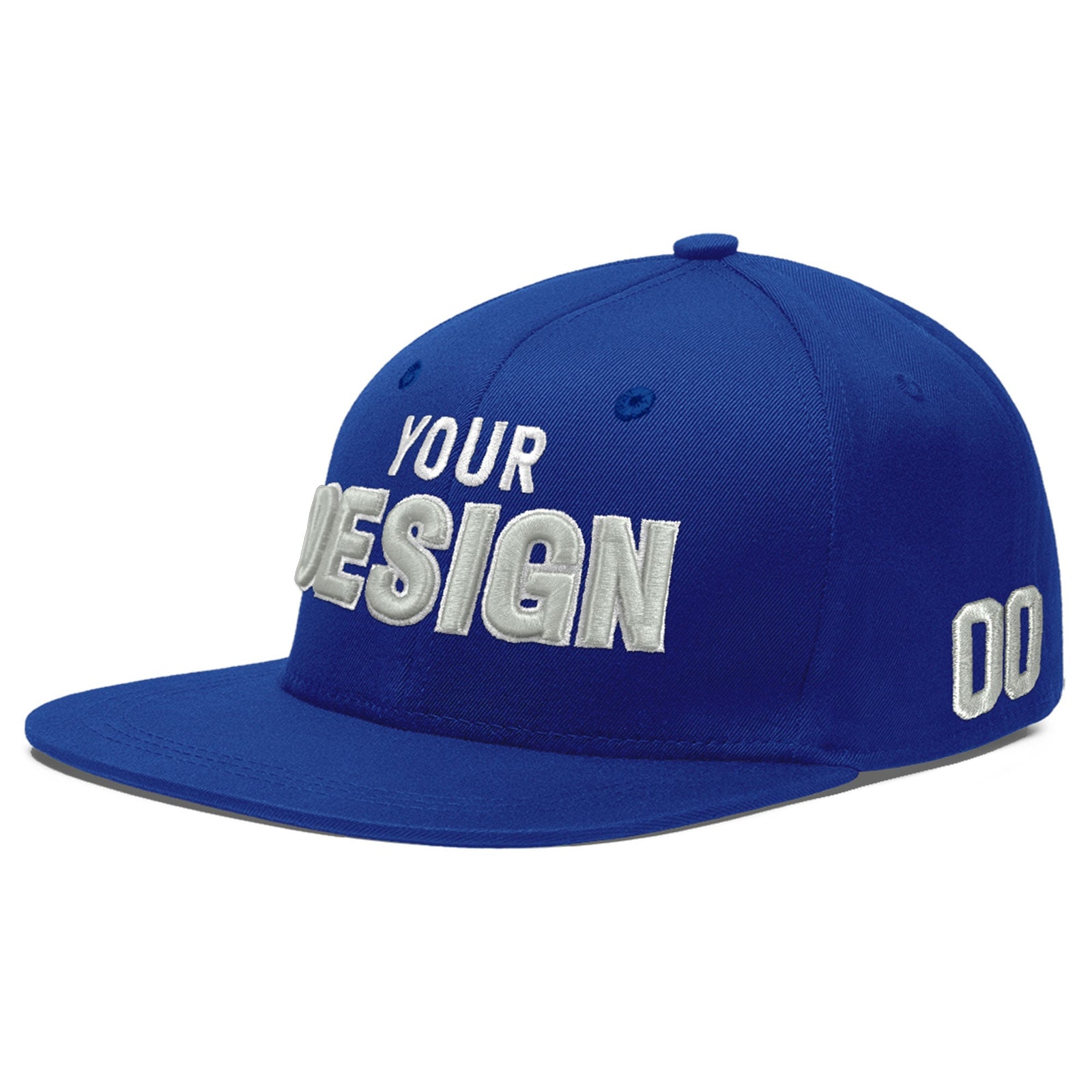 Custom Royal 3D Puff Embroidery Flat Embroidery Casual Sport Baseball Cap