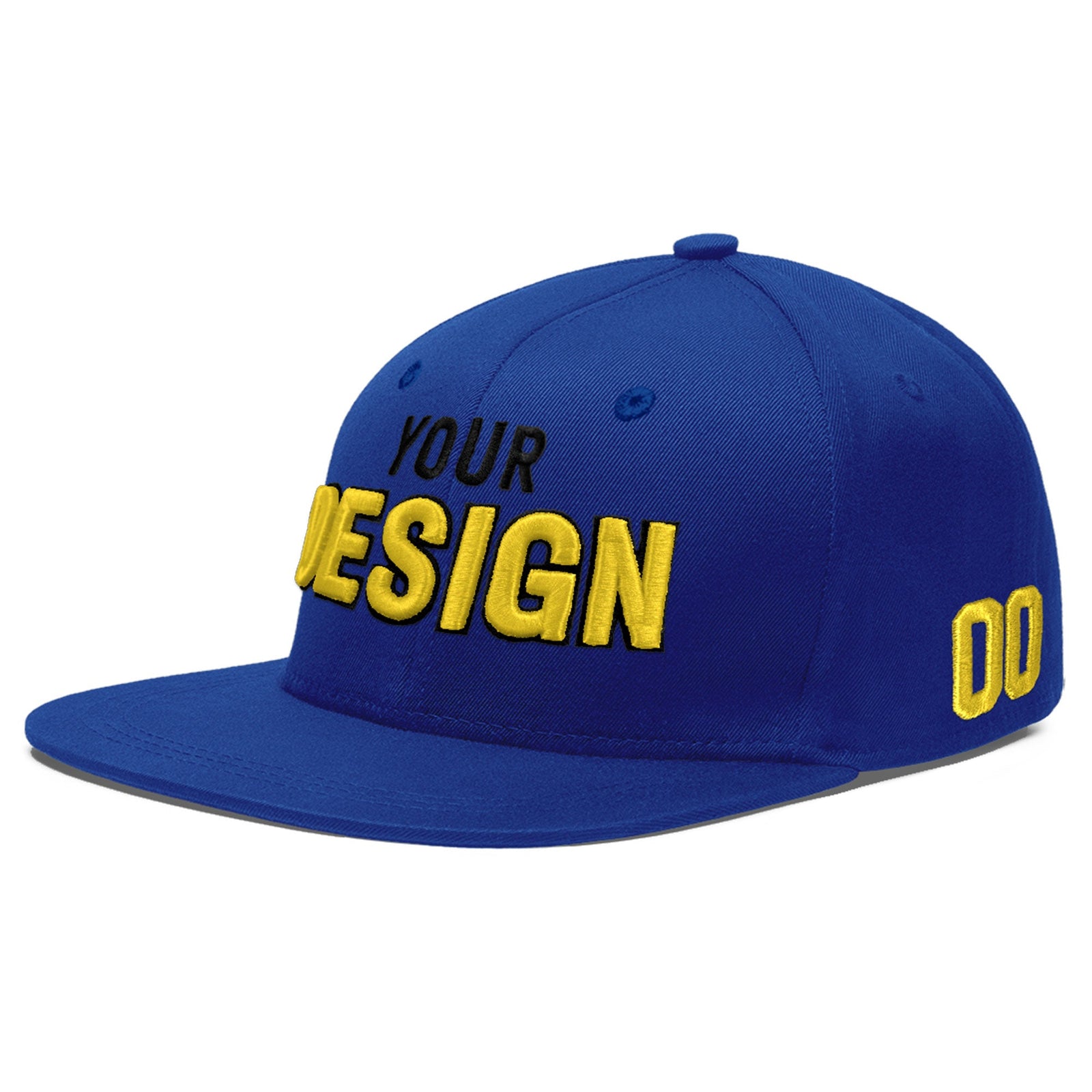 Custom Royal 3D Puff Embroidery Flat Embroidery Casual Sport Baseball Cap