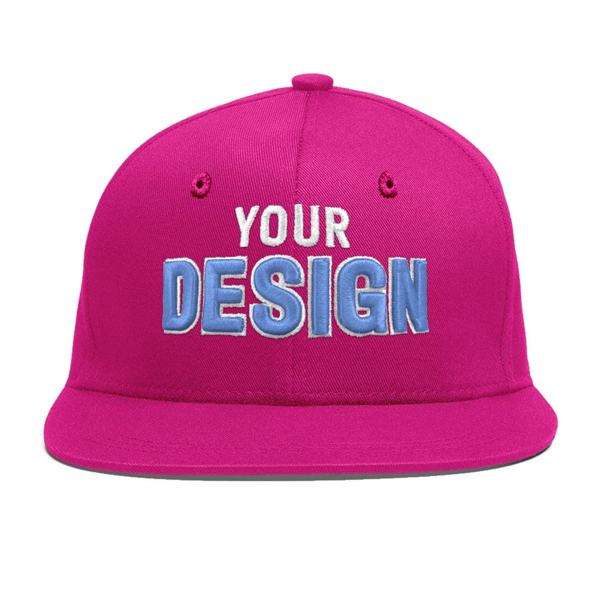 Custom Rose Red 3D Puff Embroidery Flat Embroidery Casual Sport Baseball Cap