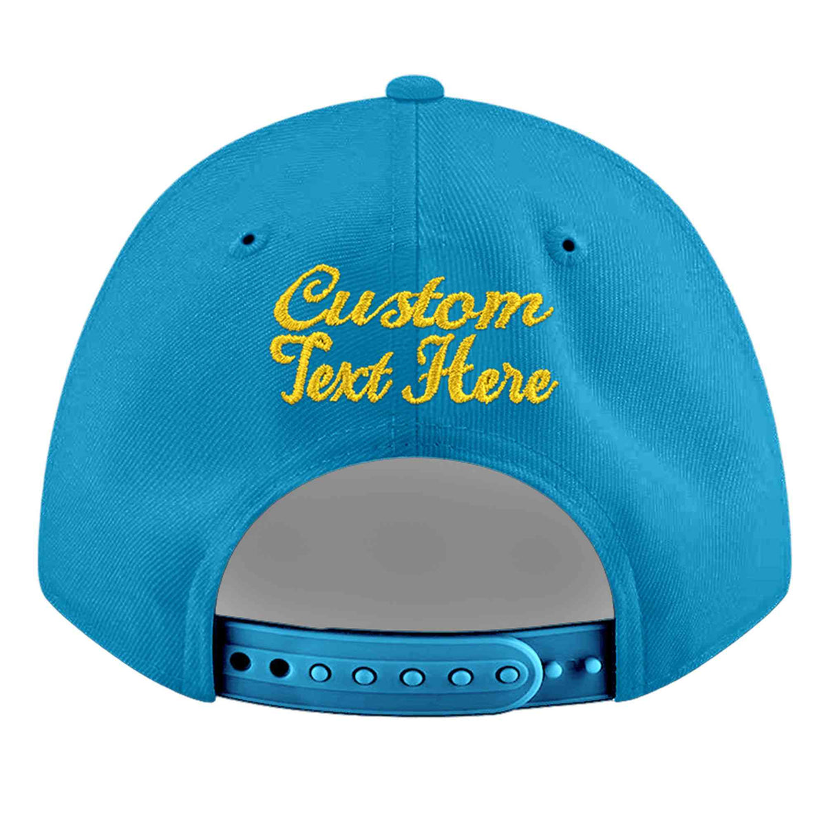 Custom Light Blue 3D Puff Embroidery Flat Embroidery Casual Sport Baseball Cap