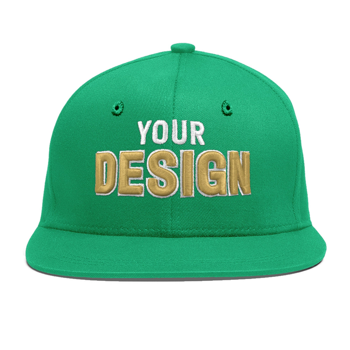 Custom Aqua 3D Puff Embroidery Flat Embroidery Casual Sport Baseball Cap