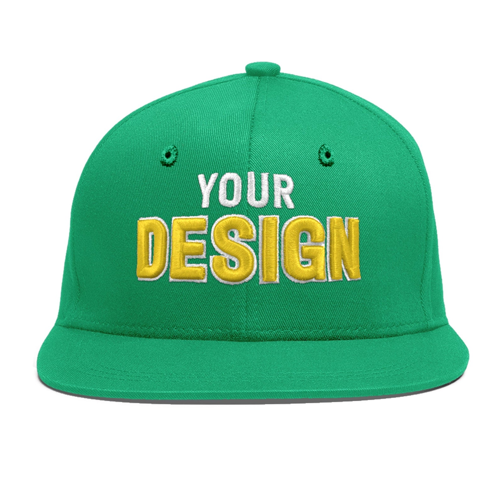 Custom Aqua 3D Puff Embroidery Flat Embroidery Casual Sport Baseball Cap