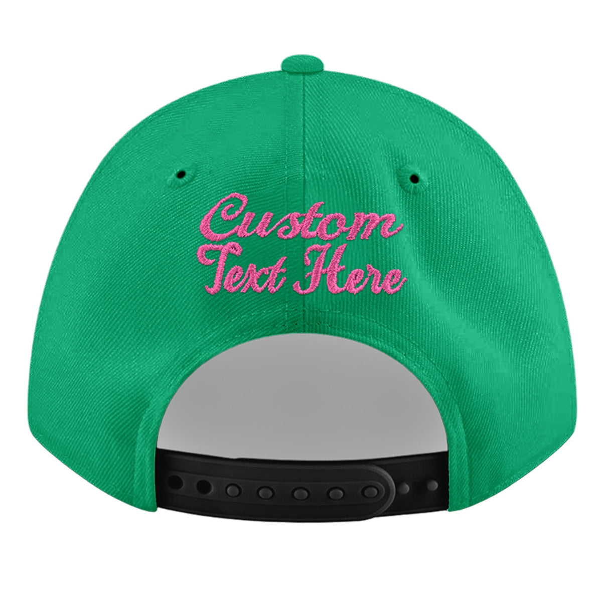 Custom Aqua 3D Puff Embroidery Flat Embroidery Casual Sport Baseball Cap
