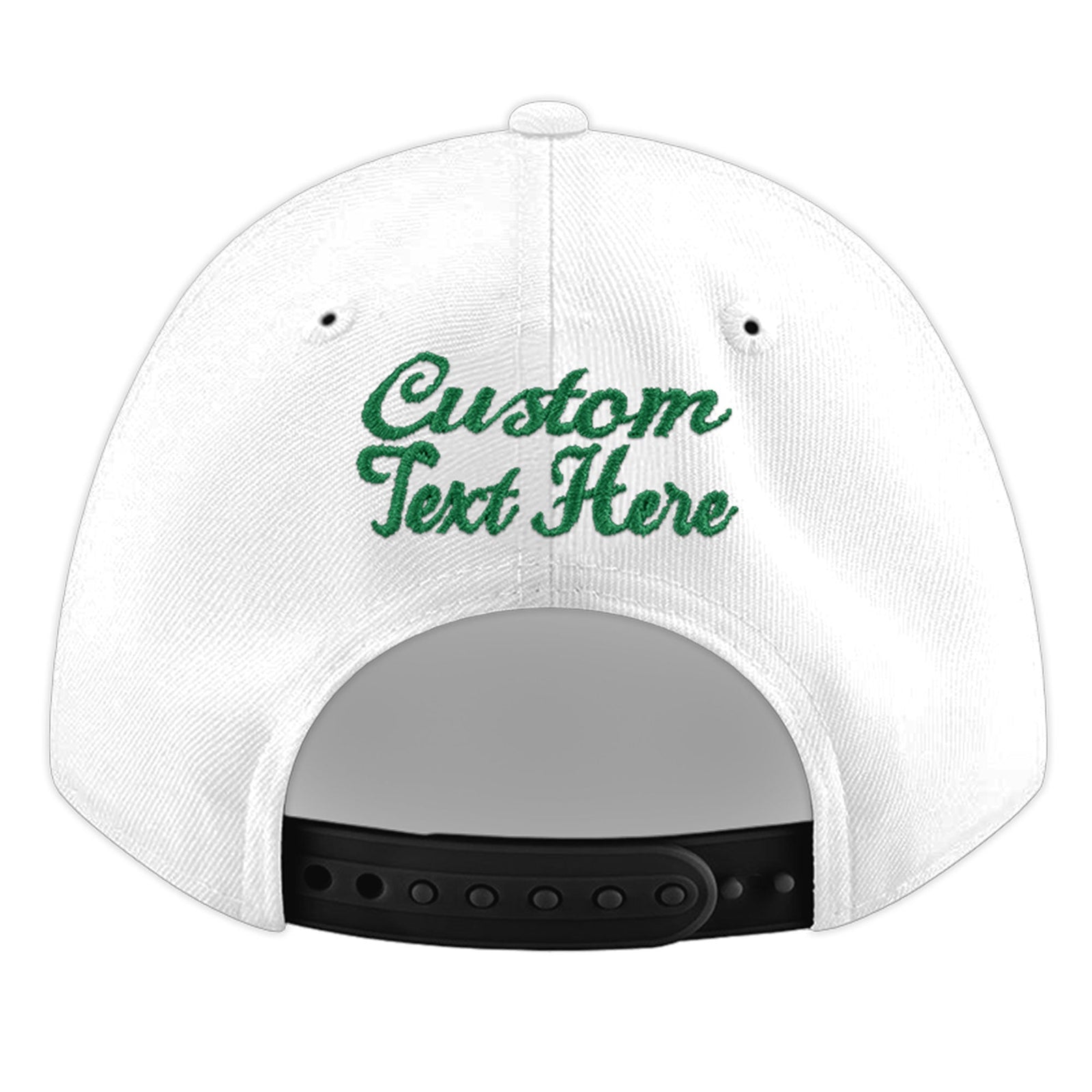 Custom White 3D Puff Embroidery Flat Embroidery Casual Sport Baseball Cap