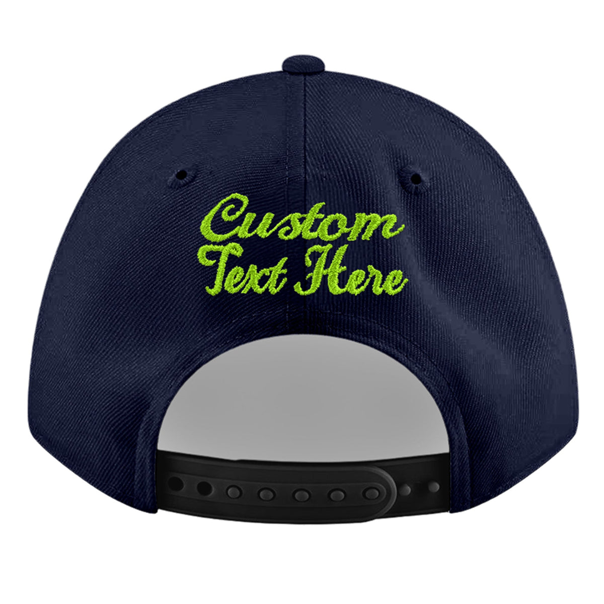 Custom Navy 3D Puff Embroidery Flat Embroidery Casual Sport Baseball Cap