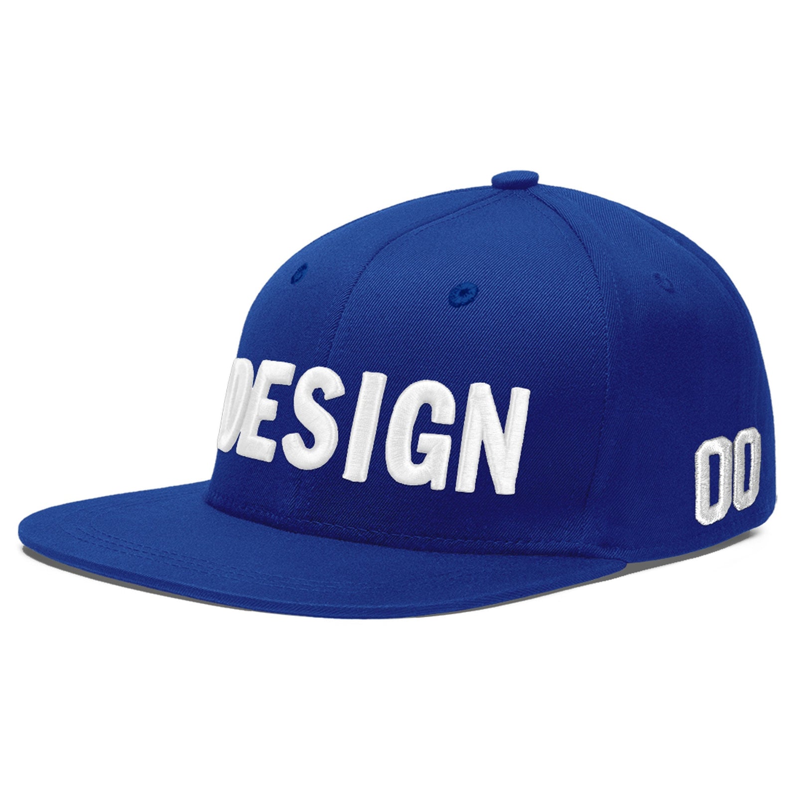 Custom Royal 3D Puff Embroidery Flat Embroidery Casual Sport Baseball Cap