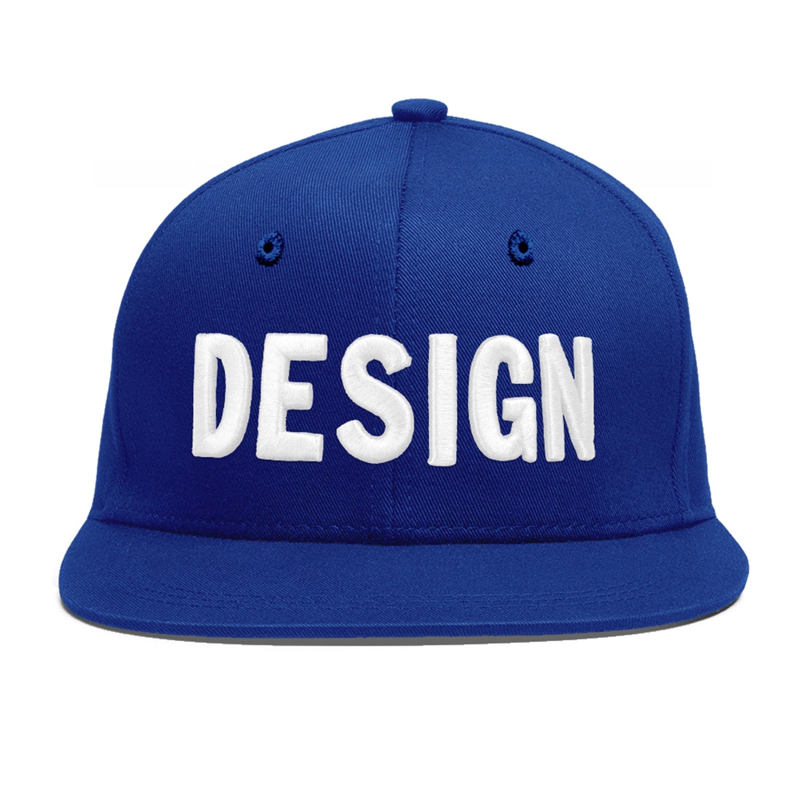 Custom Royal 3D Puff Embroidery Flat Embroidery Casual Sport Baseball Cap