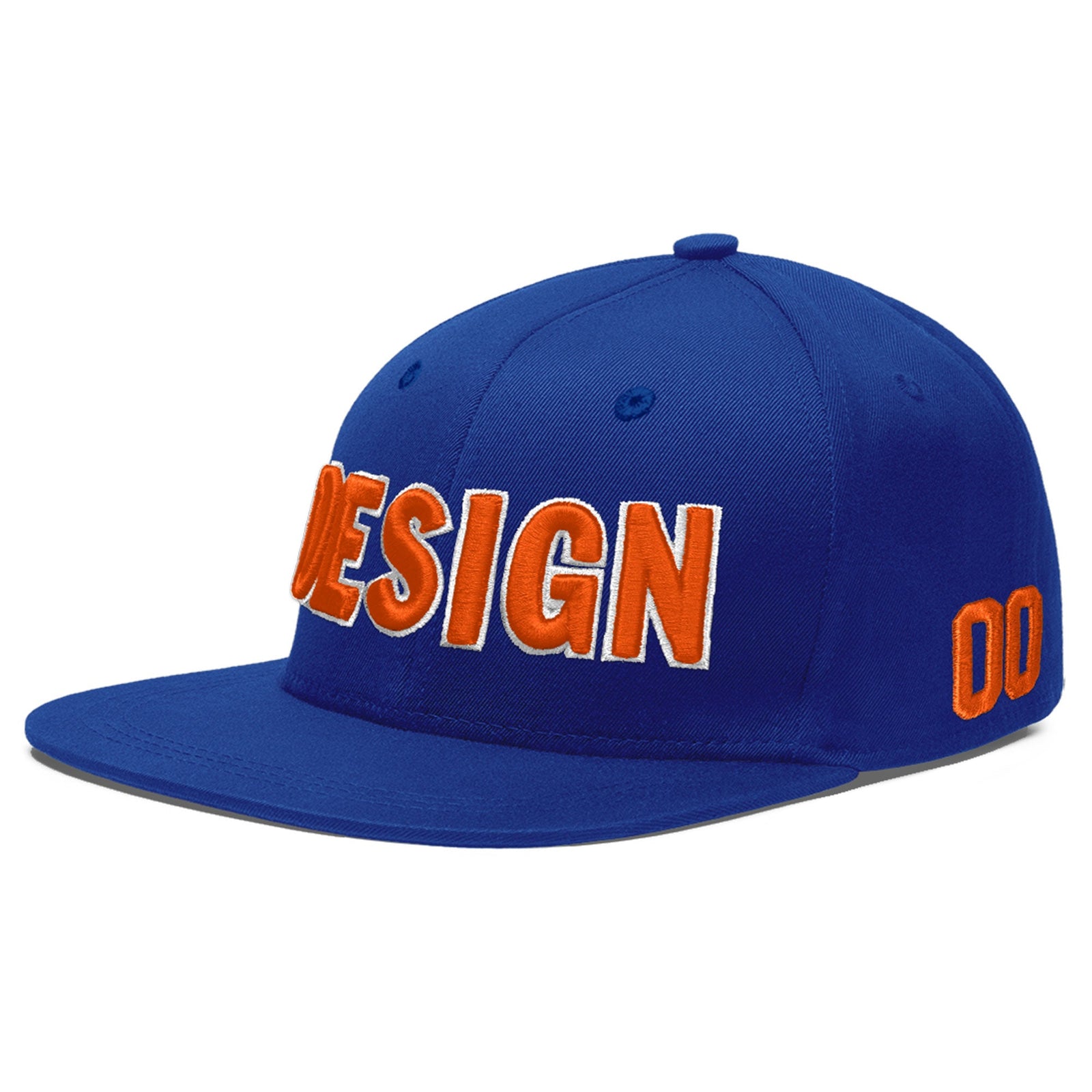 Custom Royal 3D Puff Embroidery Flat Embroidery Casual Sport Baseball Cap