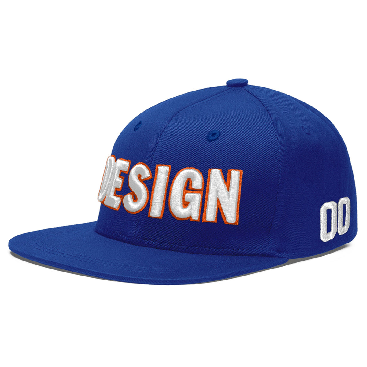 Custom Royal 3D Puff Embroidery Flat Embroidery Casual Sport Baseball Cap