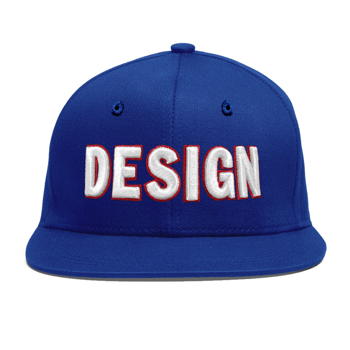 Custom Royal 3D Puff Embroidery Flat Embroidery Casual Sport Baseball Cap