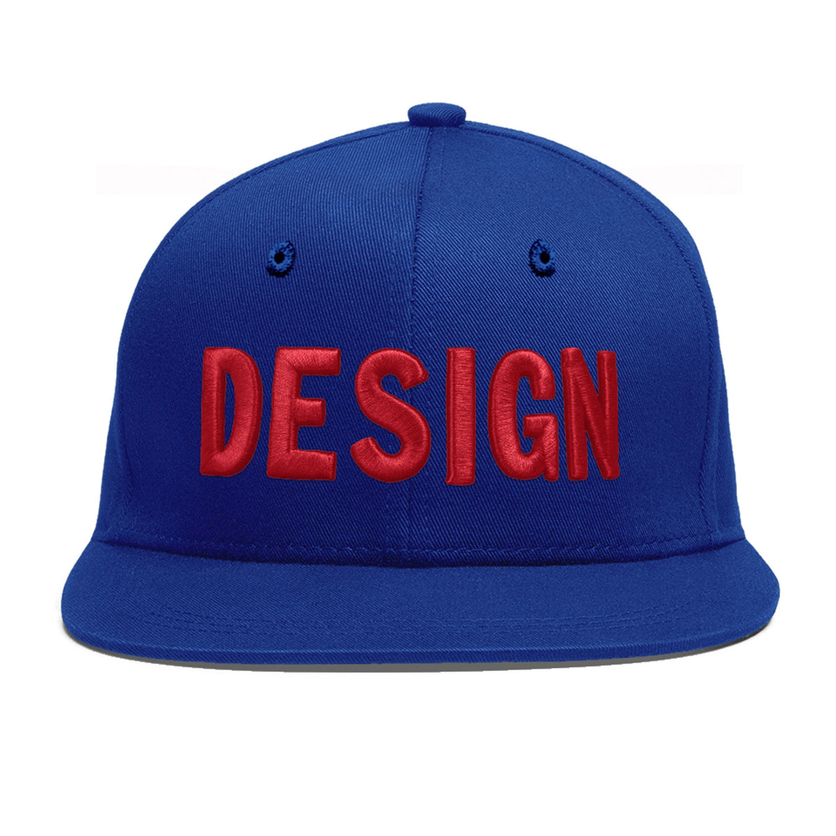 Custom Royal 3D Puff Embroidery Flat Embroidery Casual Sport Baseball Cap