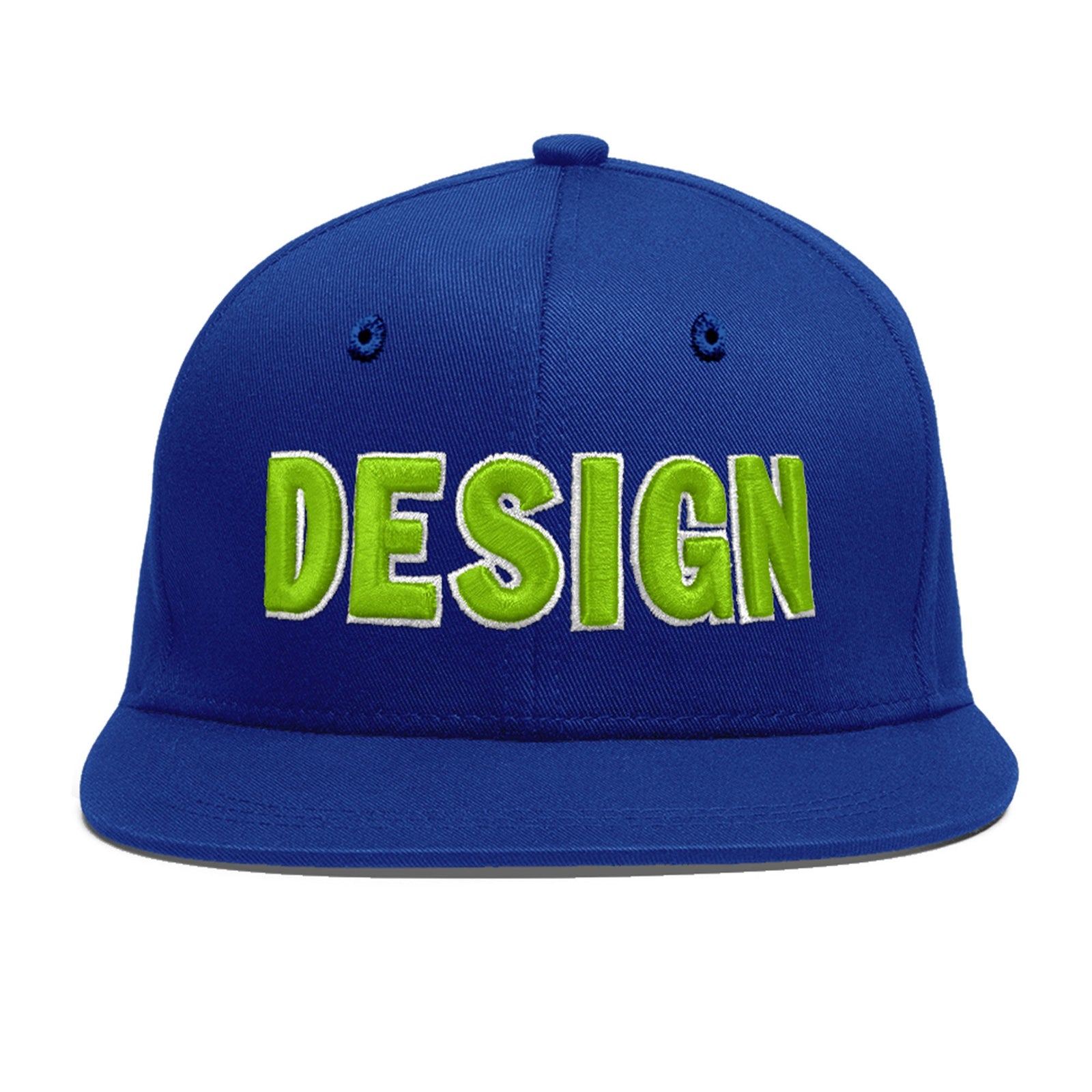 Custom Royal 3D Puff Embroidery Flat Embroidery Casual Sport Baseball Cap
