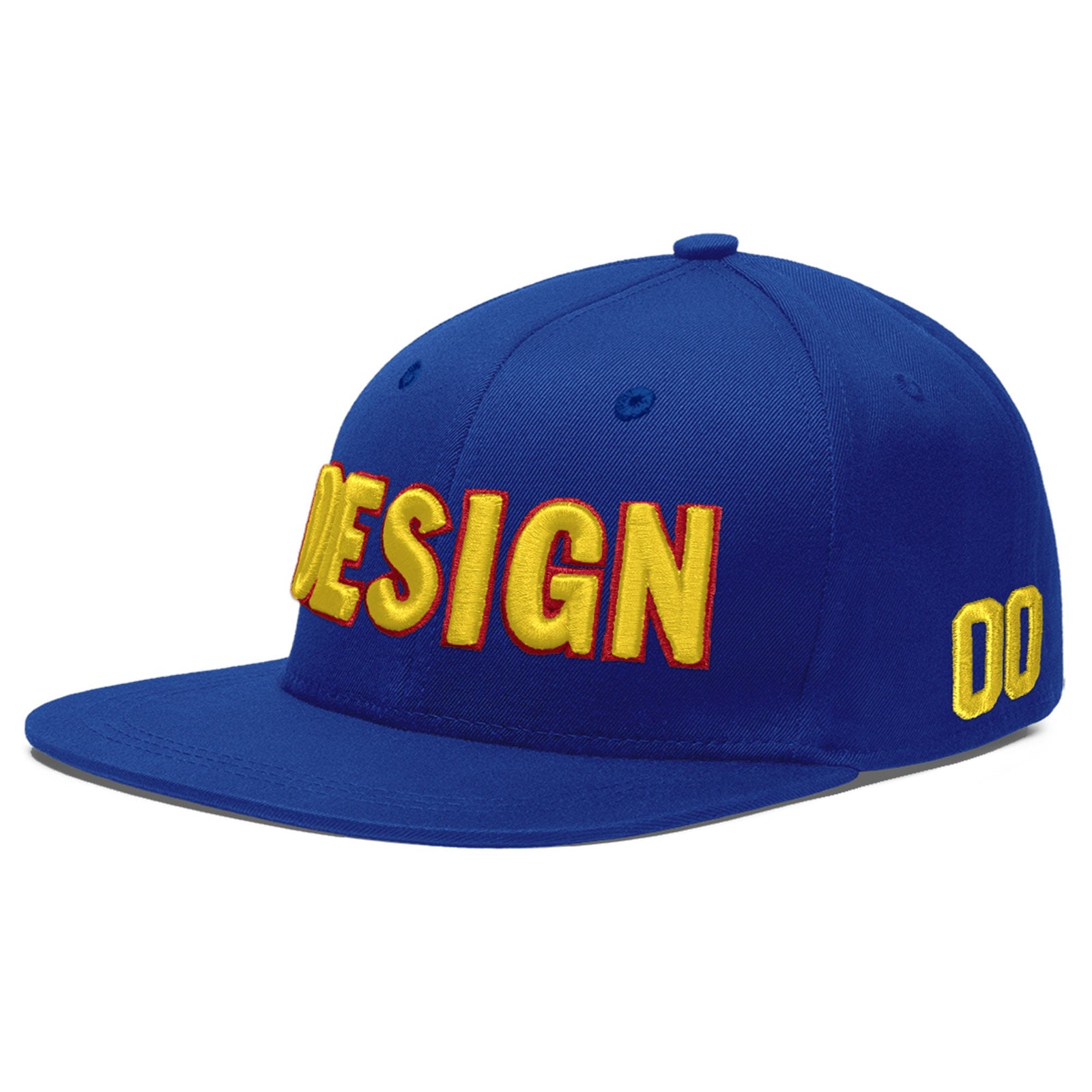 Custom Royal 3D Puff Embroidery Flat Embroidery Casual Sport Baseball Cap