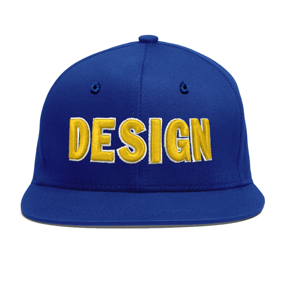 Custom Royal 3D Puff Embroidery Flat Embroidery Casual Sport Baseball Cap