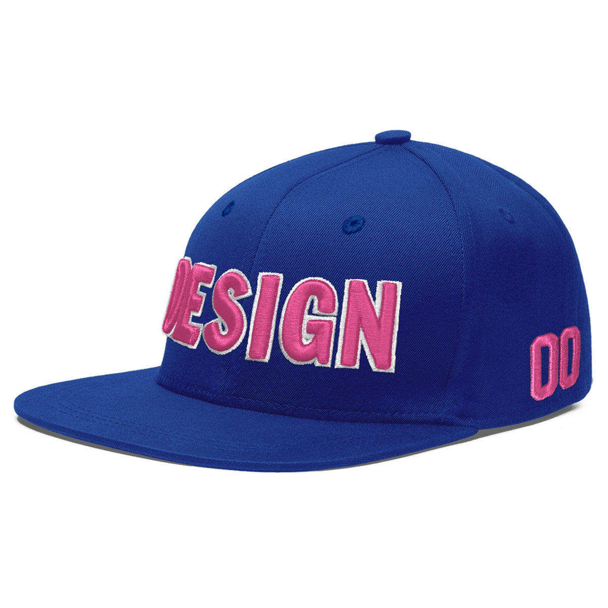 Custom Royal 3D Puff Embroidery Flat Embroidery Casual Sport Baseball Cap