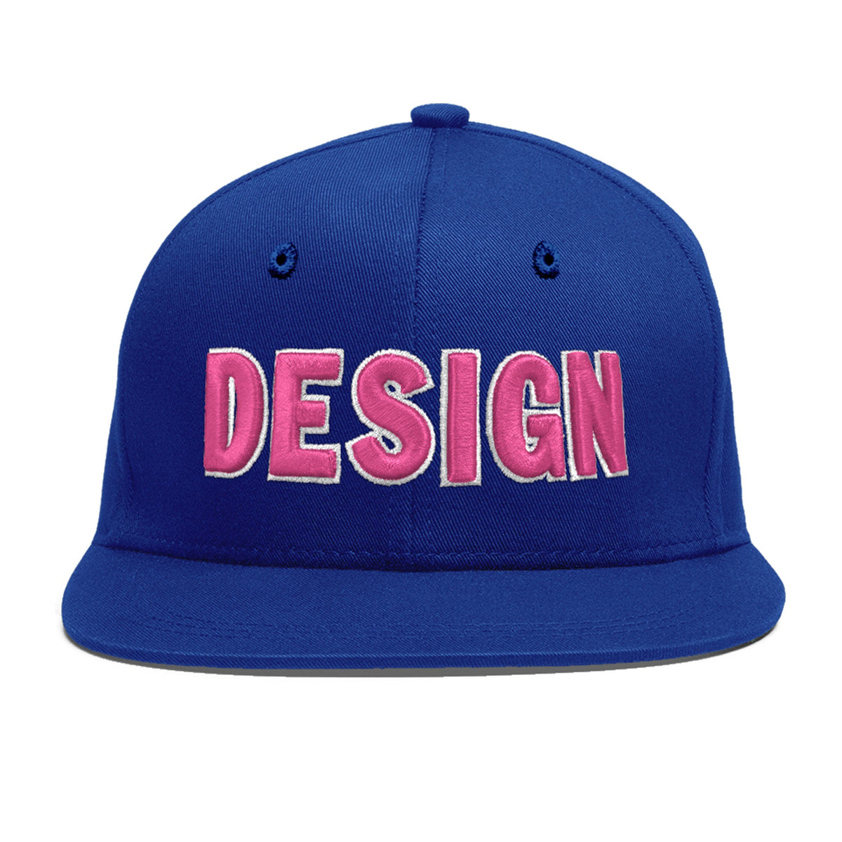 Custom Royal 3D Puff Embroidery Flat Embroidery Casual Sport Baseball Cap