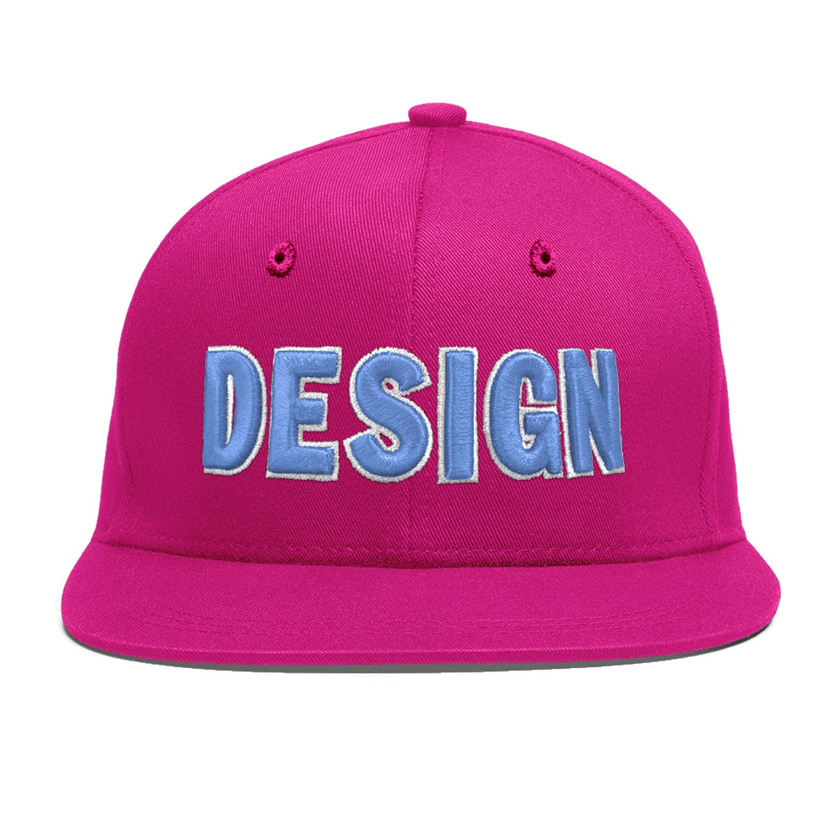 Custom Rose Red 3D Puff Embroidery Flat Embroidery Casual Sport Baseball Cap