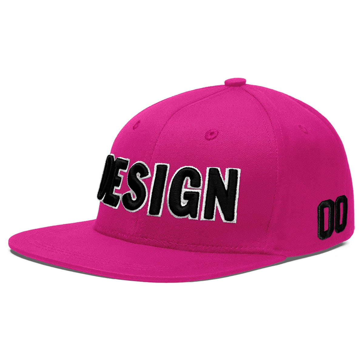 Custom Rose Red 3D Puff Embroidery Flat Embroidery Casual Sport Baseball Cap