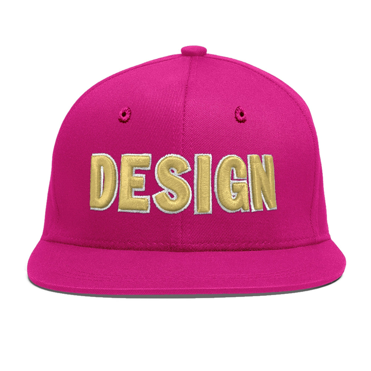 Custom Rose Red 3D Puff Embroidery Flat Embroidery Casual Sport Baseball Cap