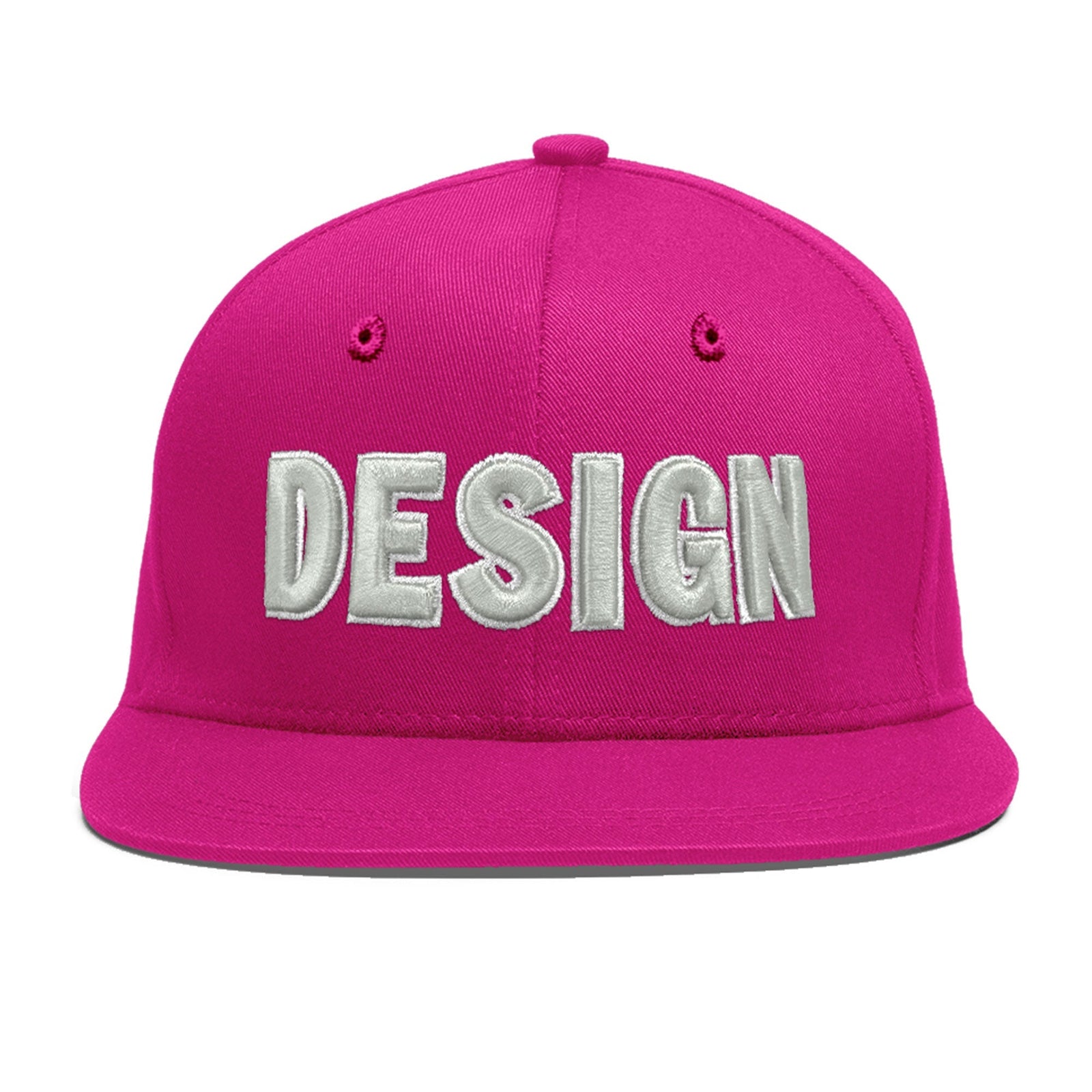 Custom Rose Red 3D Puff Embroidery Flat Embroidery Casual Sport Baseball Cap