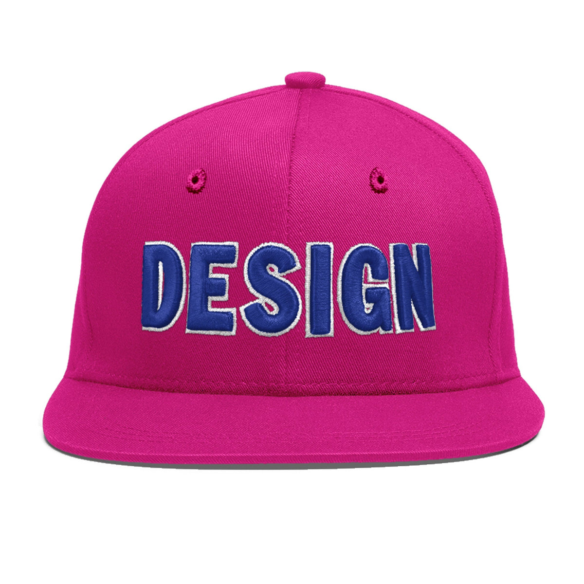 Custom Rose Red 3D Puff Embroidery Flat Embroidery Casual Sport Baseball Cap