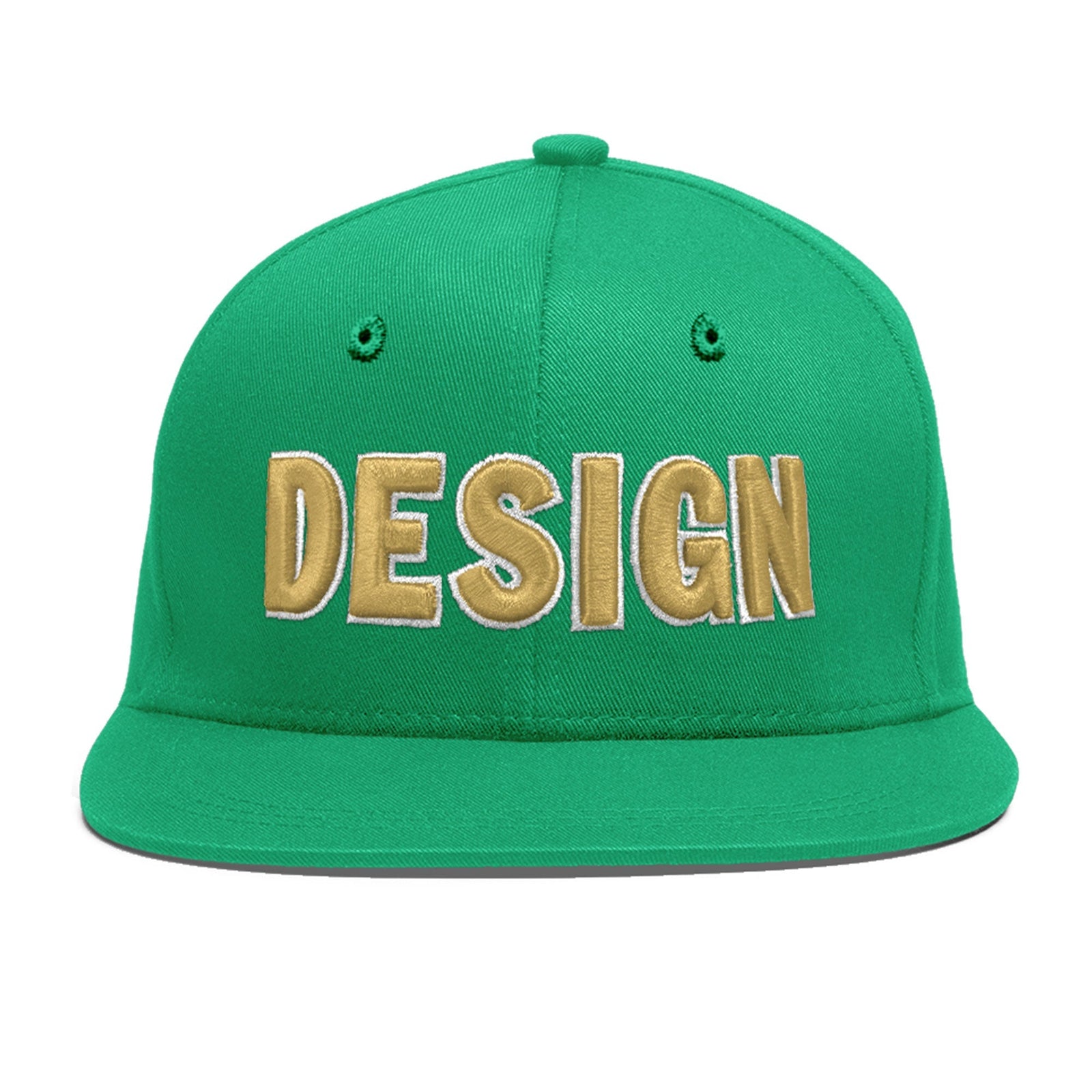 Custom Aqua 3D Puff Embroidery Flat Embroidery Casual Sport Baseball Cap