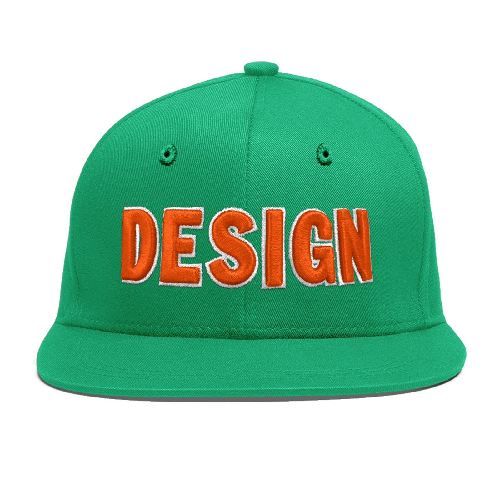 Custom Aqua 3D Puff Embroidery Flat Embroidery Casual Sport Baseball Cap