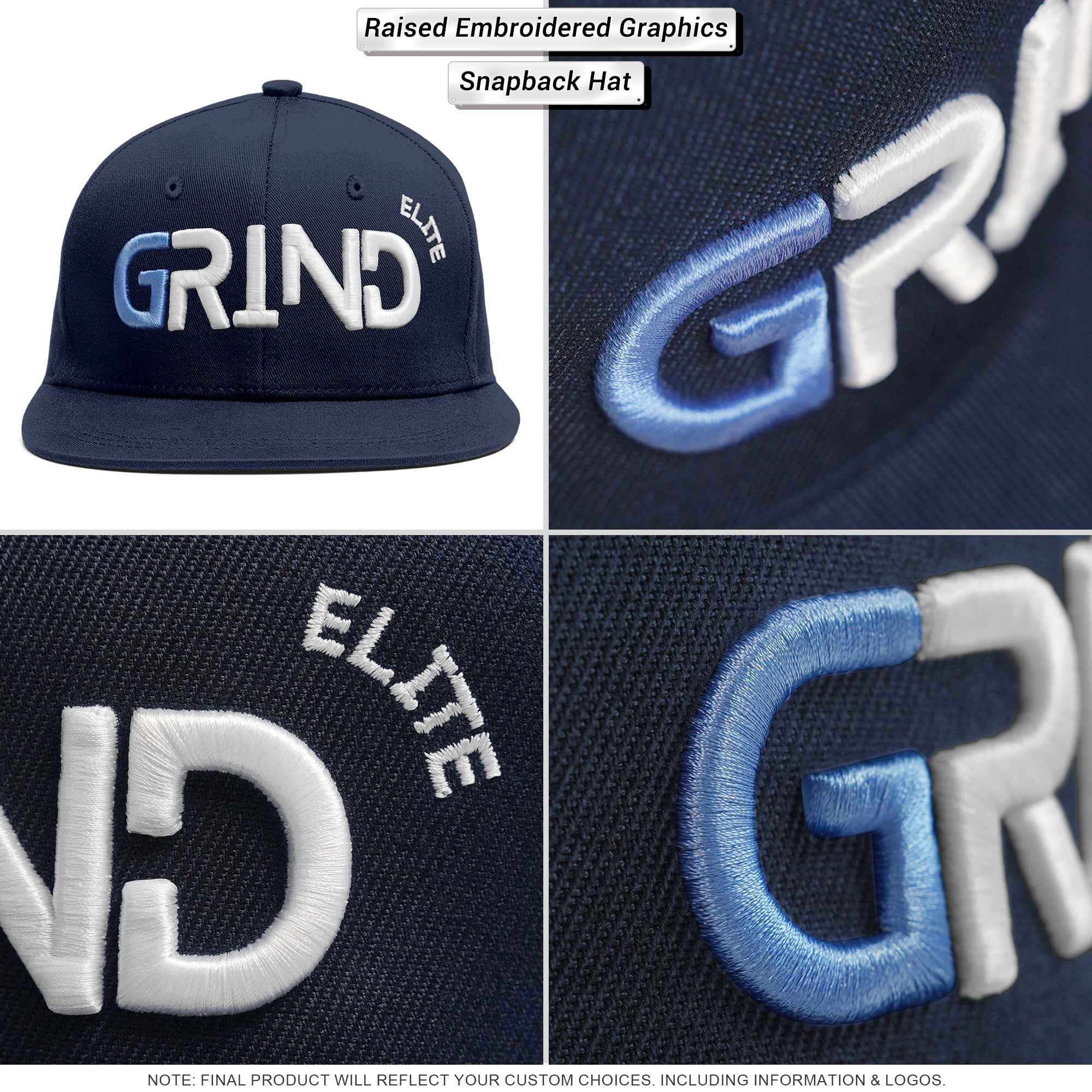 Custom Red 3D Puff Embroidery Flat Embroidery Casual Sport Baseball Cap