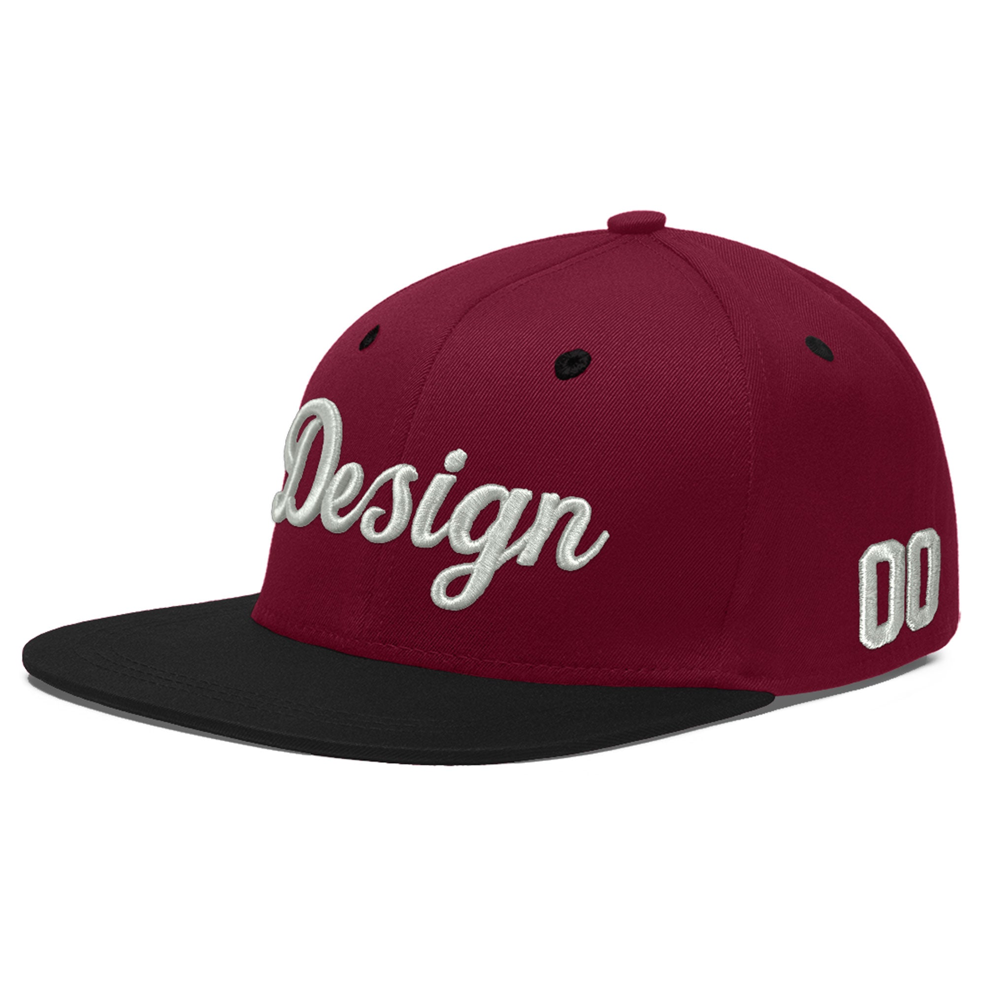 Custom Navy Orange 3D Puff Embroidery Flat Embroidery Casual Sport Baseball Cap