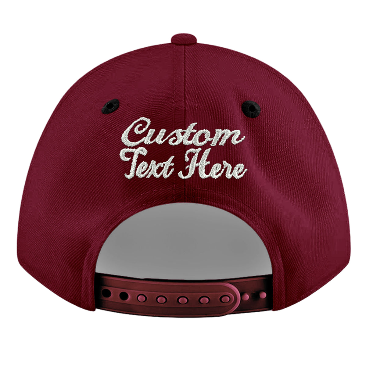 Custom Navy Orange 3D Puff Embroidery Flat Embroidery Casual Sport Baseball Cap