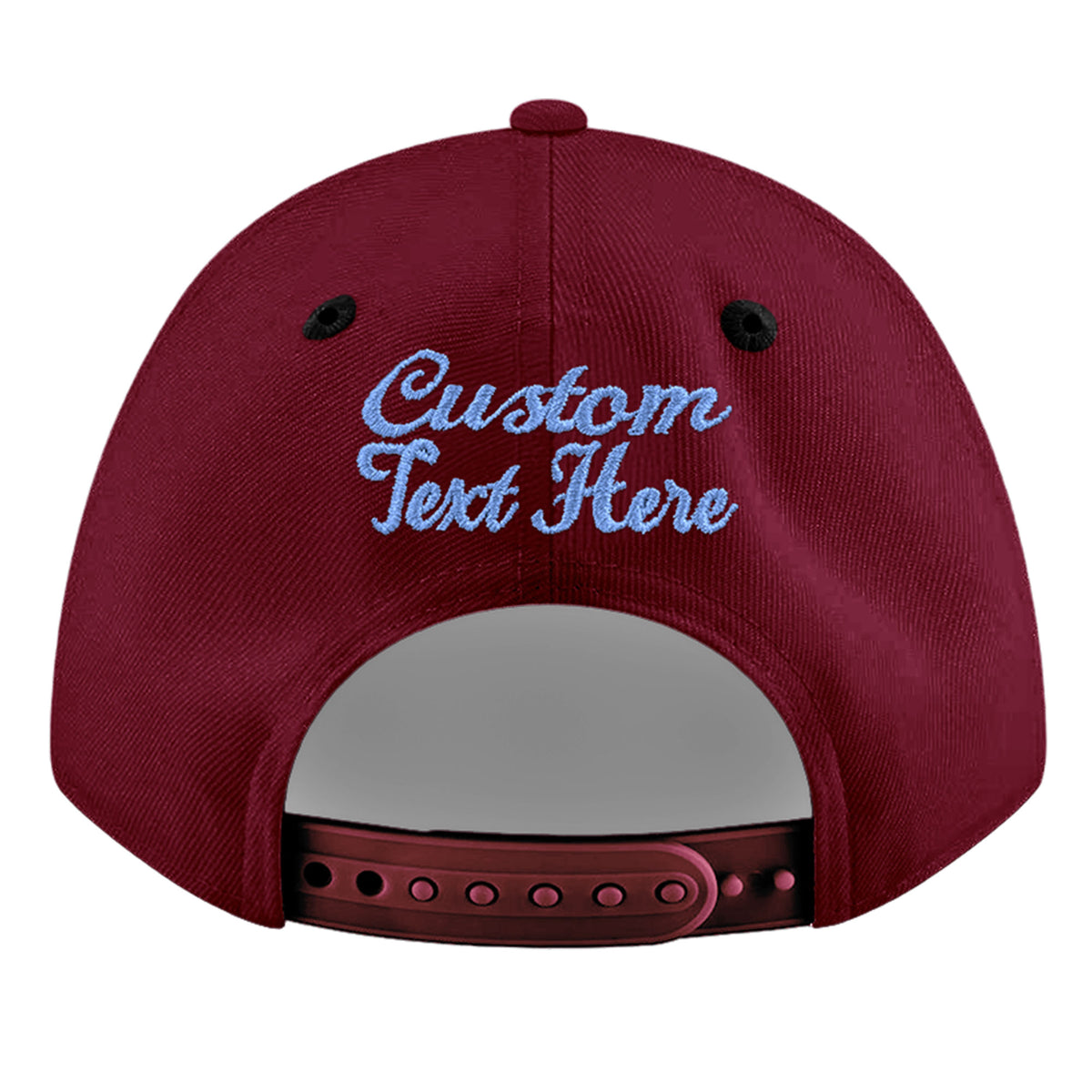 Custom Navy Orange 3D Puff Embroidery Flat Embroidery Casual Sport Baseball Cap