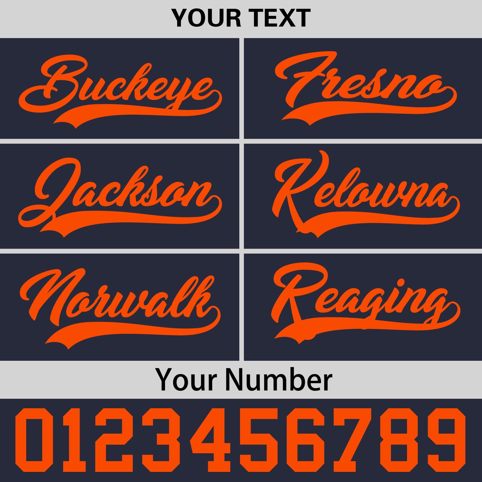 Custom Navy Orange 3D Puff Embroidery Flat Embroidery Casual Sport Baseball Cap