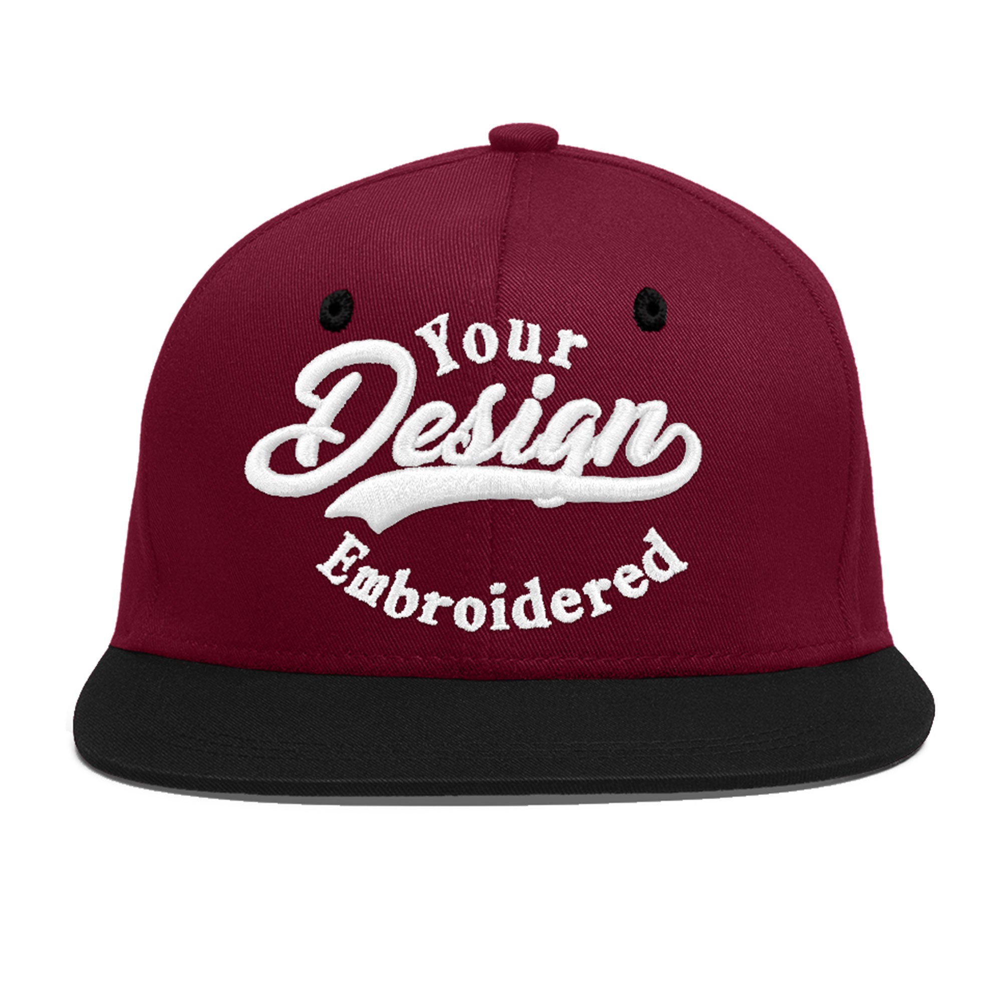 Custom Navy Orange 3D Puff Embroidery Flat Embroidery Casual Sport Baseball Cap