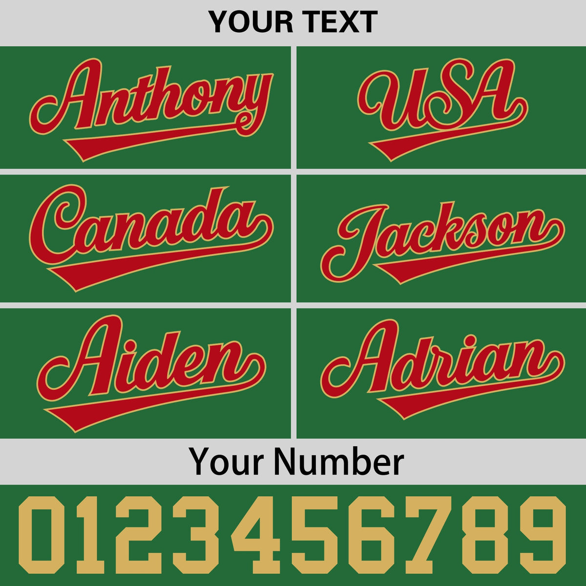 Custom Kelly Green Red 3D Puff Embroidery Flat Embroidery Casual Sport Baseball Cap